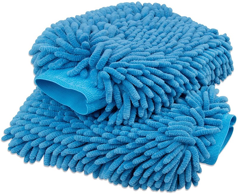 Gant de lavage de voiture en microfibre chenille de qualité supérieure